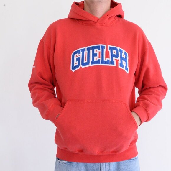 Gildan Activewear Red Guelph University Hooded Pullover Sweater Medium - Picture 2 of 12
